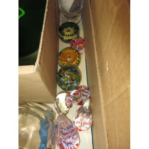 32 - A large quantity of miscellaneous ceramic and glass items, to include paperweights, used condition w... 