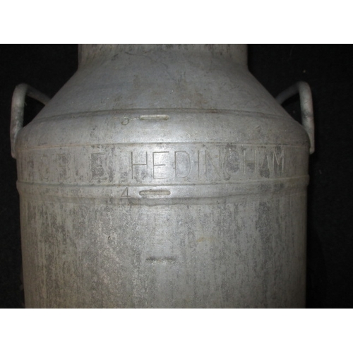 33 - A vintage 5 gallon milk churn from Oxford Lane Dairy, Sible Hedingham, Essex. No lid, in good used c... 