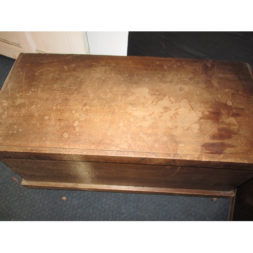 34 - A, C W Burns Ltd bedside pot cupboard and a blanket storage chest, approx. size of chest 77 x 36 x 3... 