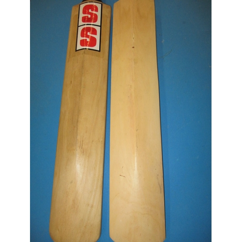 37 - Two signed full size cricket bats, 1985 Australian team and 2002 Nasser Hussain with various signatu... 