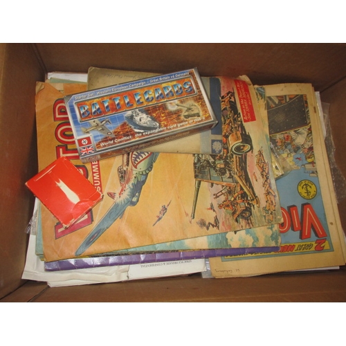 43 - A parcel of miscellanea, to include comics, pens and ephemera, all in used condition