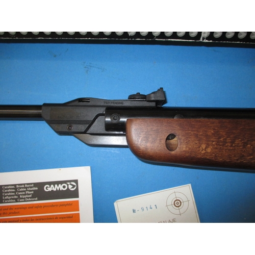 47 - A Gamo .22 cadet air rifle in near unused condition with box