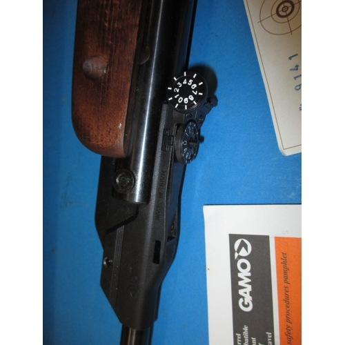 47 - A Gamo .22 cadet air rifle in near unused condition with box