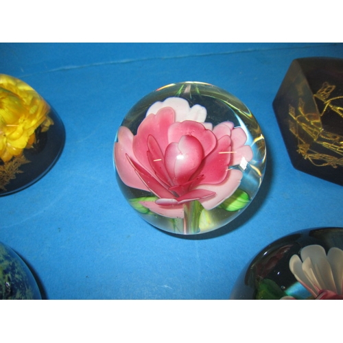 55 - A quantity of paperweights, to include a  boxed Caithness example, all in used condition with no obs... 