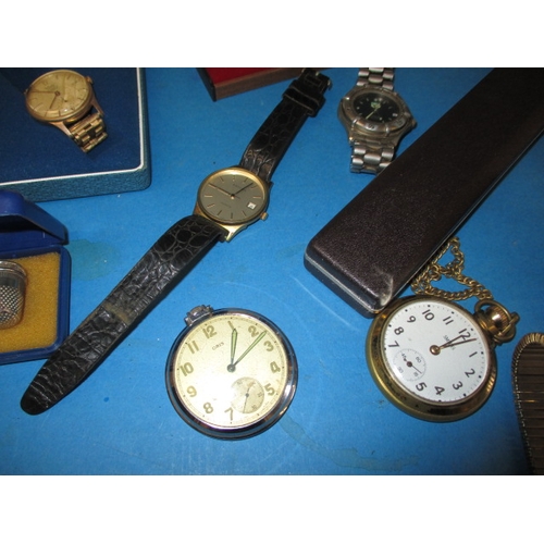 56 - A large quantity of general clearance items, to include watches and powder compacts, all in used con... 