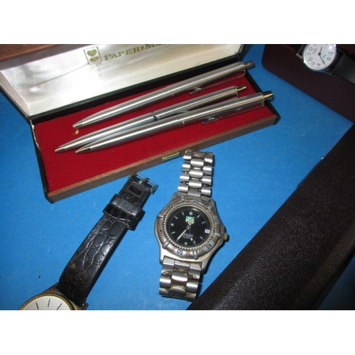 56 - A large quantity of general clearance items, to include watches and powder compacts, all in used con... 