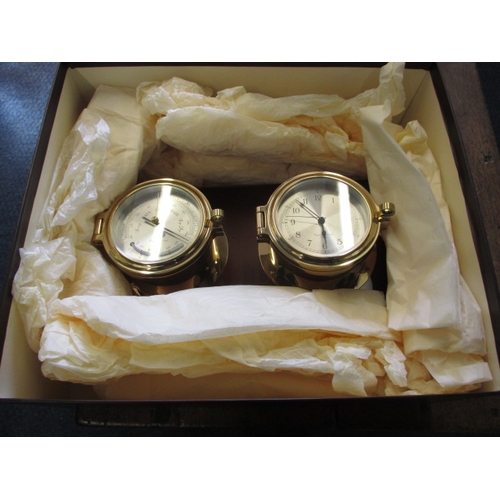 88 - Asprey of London barometer clock unit, wall mounted, in unused condition with box and instructions, ... 