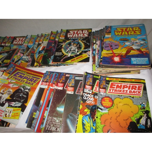 100 - Star Wars weekly / monthly magazine and Empire strikes back, approx. 170 comics in total. Star Wars ... 