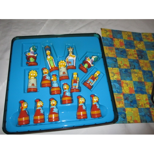 104 - A Simpsons  collectors edition chess set in original storage tin