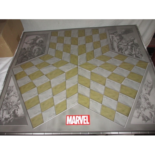 106 - Approx. 32 unused Marvel 3 dimensional chess boards, approx. size 72cm x 82cm