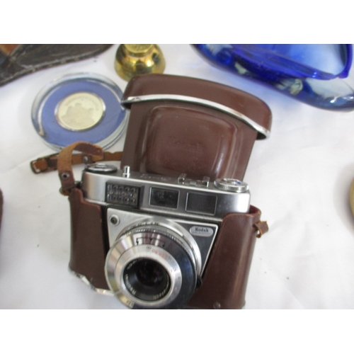 108 - A quantity of miscellanea to include a vintage table canon, brass spitfire on stand and ceramics. In... 