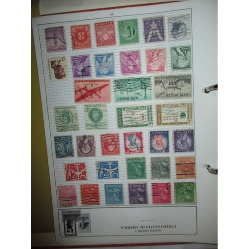 117 - A quantity of vintage world stamps. 2 albums, some loose, in used condition