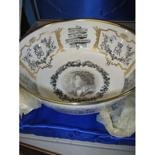 135 - Two 1972 silver wedding royal commemoratives, both limited edition, one by Spode the other Royal Wor... 