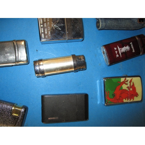 218 - A parcel of vintage cigarette lighters, all in used condition