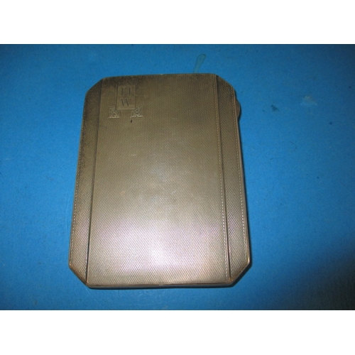 182 - A 1940s sterling silver cigarette case, in good used condition with initials and dedication, approx.... 