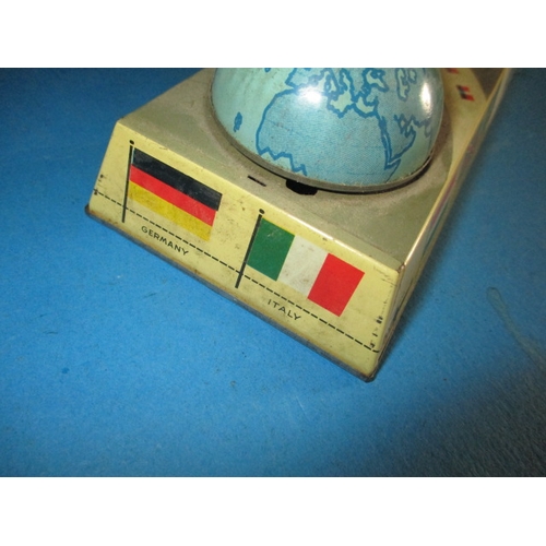 240 - A 1950s Hans Biller clockwork tin-plate toy helicopter, with box, box damaged, main motor and elevat... 