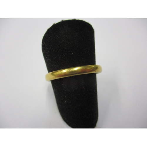 38 - A vintage 22ct yellow gold wedding band, approx. ring size ‘O’, approx. width 2.6mm, approx. weight ... 