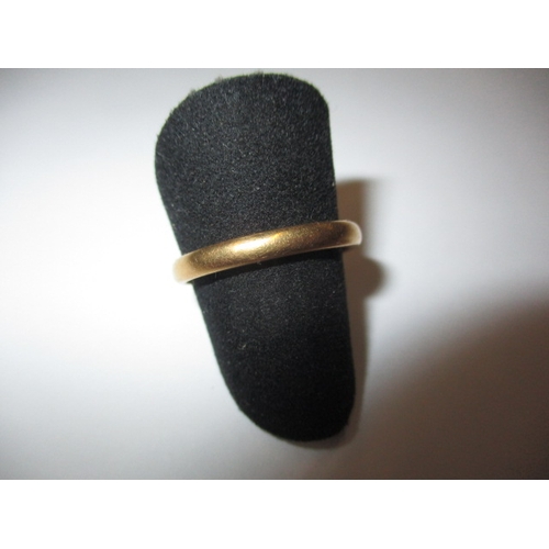 38 - A vintage 22ct yellow gold wedding band, approx. ring size ‘O’, approx. width 2.6mm, approx. weight ... 