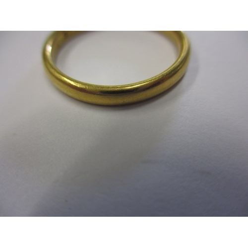 38 - A vintage 22ct yellow gold wedding band, approx. ring size ‘O’, approx. width 2.6mm, approx. weight ... 