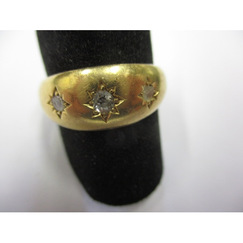 1 - A vintage 18ct yellow gold 3 stone diamond ring and a 9ct signet, approx. ring sizes ‘P & X’, approx... 