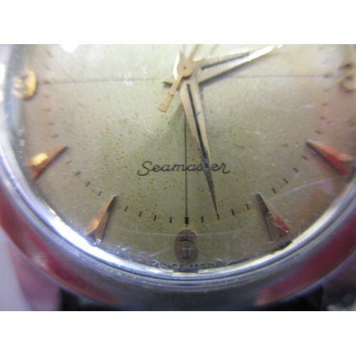 77 - A vintage Omega Seamaster automatic wrist watch, in current working order with use-related marks, no... 