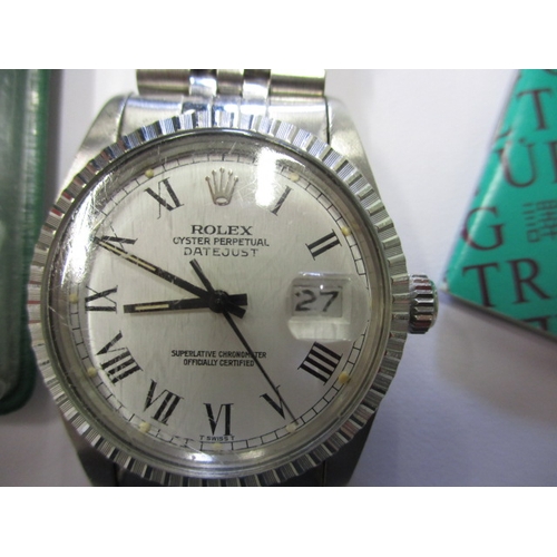 78 - A 1983 Rolex Oyster Perpetual Datejust in current working order with box, original guarantee from Sw... 