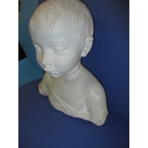 270 - After Desiderio da Settignano “A Little Boy” 1455/1460, label verso, approx. height 28cm in pre-owne... 