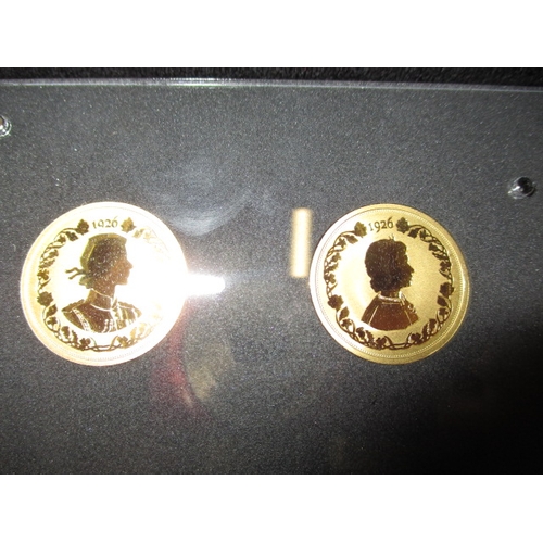 145 - A London mint office 5 gold coin set “ Silhouettes of her majesty’s reign” each 8g of 9ct gold, in o... 