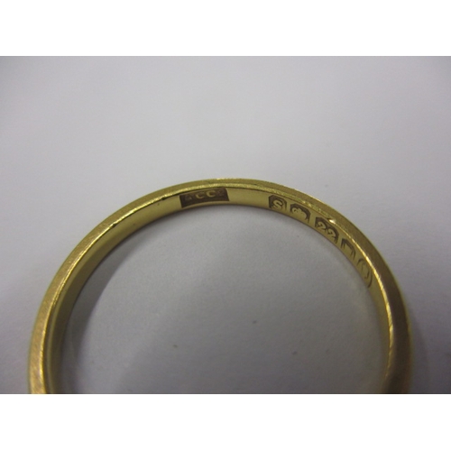 33 - A vintage 22ct yellow gold wedding band, approx. ring size ‘L’, approx. width 1.8mm, approx. weight ... 