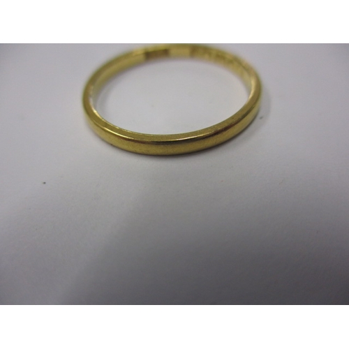 33 - A vintage 22ct yellow gold wedding band, approx. ring size ‘L’, approx. width 1.8mm, approx. weight ... 