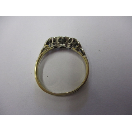 3 - A vintage 18ct yellow gold, platinum 3 stone diamond ring, approx. wing size ‘J+’ approx. weight 2.1... 