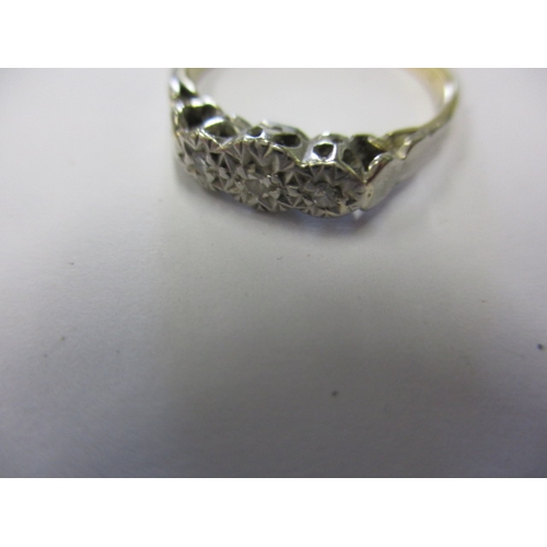 3 - A vintage 18ct yellow gold, platinum 3 stone diamond ring, approx. wing size ‘J+’ approx. weight 2.1... 