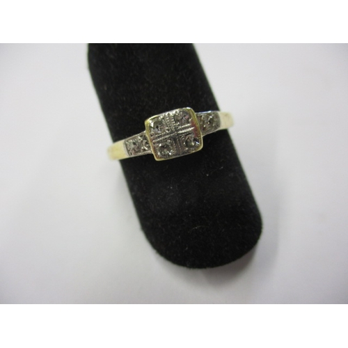 4 - A vintage 18ct yellow gold and diamond dress ring, approx. ring size ‘M’ approx. weight 2.6g having ... 