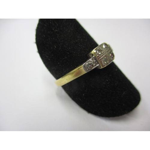 4 - A vintage 18ct yellow gold and diamond dress ring, approx. ring size ‘M’ approx. weight 2.6g having ... 