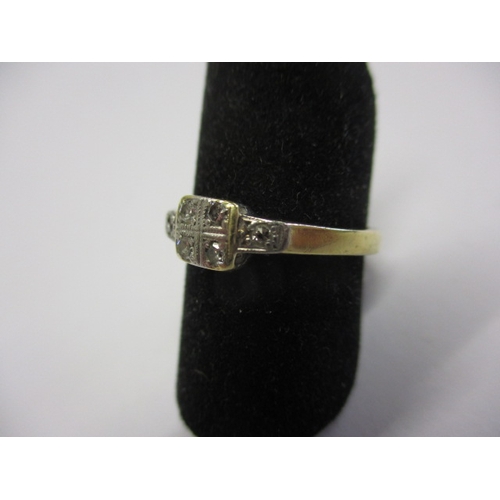 4 - A vintage 18ct yellow gold and diamond dress ring, approx. ring size ‘M’ approx. weight 2.6g having ... 