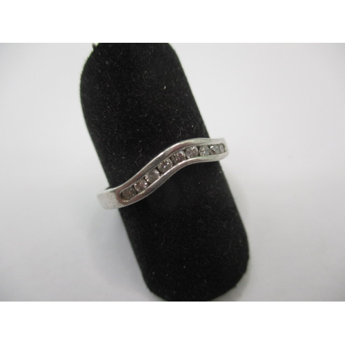 8 - A platinum and diamond half eternity ring, approx. ring size ‘N+’, approx. weight 2.75g in useable p... 