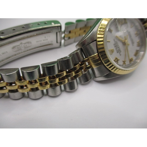 80 - A 1994 ladies Rolex Datejust watch with bi-metal bracelet, with box and paperwork, one owner from ne... 