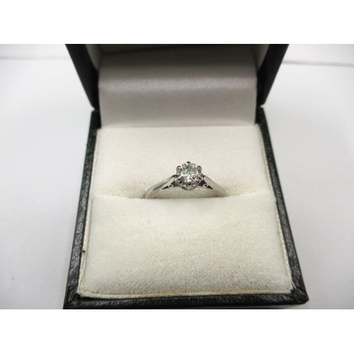 10 - An 18ct white gold diamond solitaire ring, approx. ring size ‘J+’, approx. diamond diameter 4.9mm, a... 