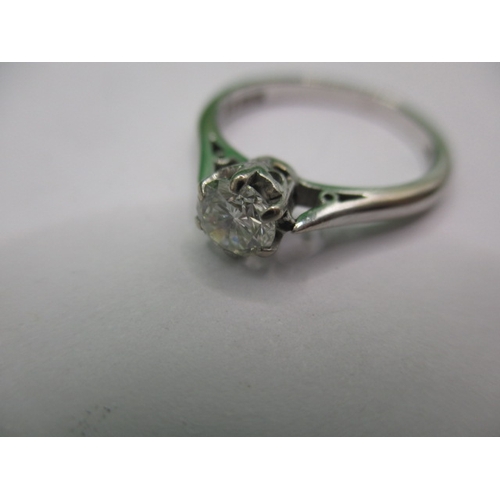 10 - An 18ct white gold diamond solitaire ring, approx. ring size ‘J+’, approx. diamond diameter 4.9mm, a... 