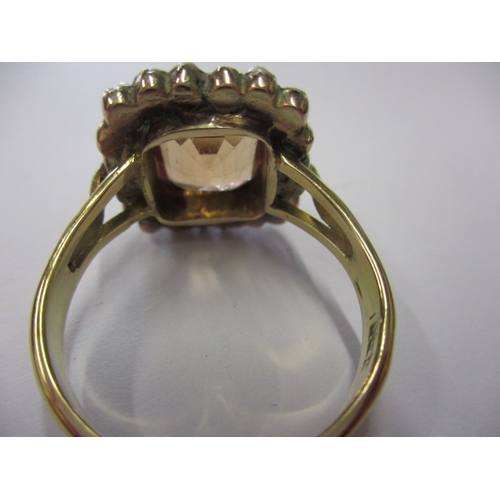 9 - A vintage dress ring marked 18k, approx. ring size ‘T’, approx. weight 7.2g in useable pre-owned con... 