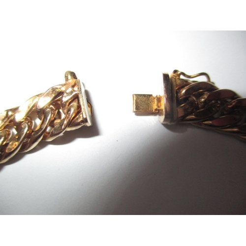 49 - A 9ct yellow gold bracelet, in useable pre-owned condition with working clasp, approx. linear length... 