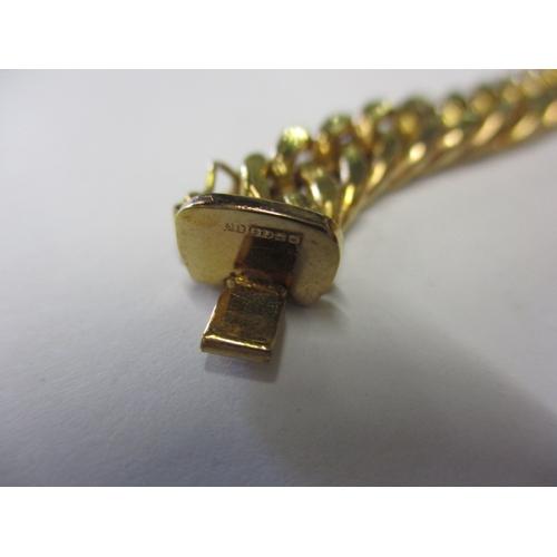 49 - A 9ct yellow gold bracelet, in useable pre-owned condition with working clasp, approx. linear length... 