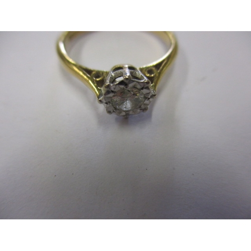 11 - A vintage 18ct yellow gold diamond solitaire ring, approx. ring size ‘L’ approx. weight 2.7g in usea... 