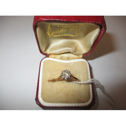 11 - A vintage 18ct yellow gold diamond solitaire ring, approx. ring size ‘L’ approx. weight 2.7g in usea... 