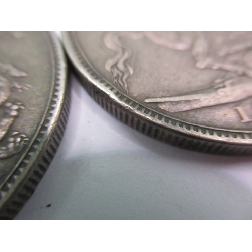 153 - Three Victoria silver crowns all dated 1890, all circulated with fine definition of features