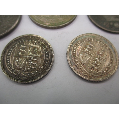 155 - A parcel of Georgian and Victorian silver and other coins, to include an 1844 crown with star stops,... 