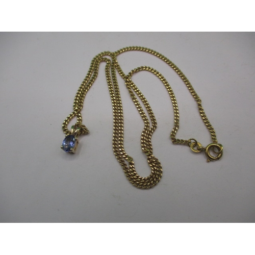 51 - An 18ct yellow gold necklace chain with 10k pendant, approx. linear length 50cm, approx. chain weigh... 