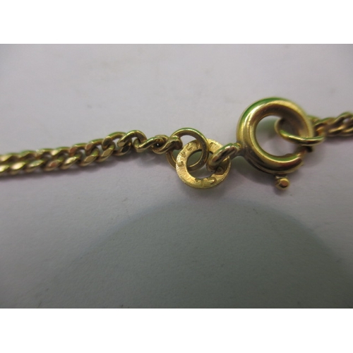 51 - An 18ct yellow gold necklace chain with 10k pendant, approx. linear length 50cm, approx. chain weigh... 