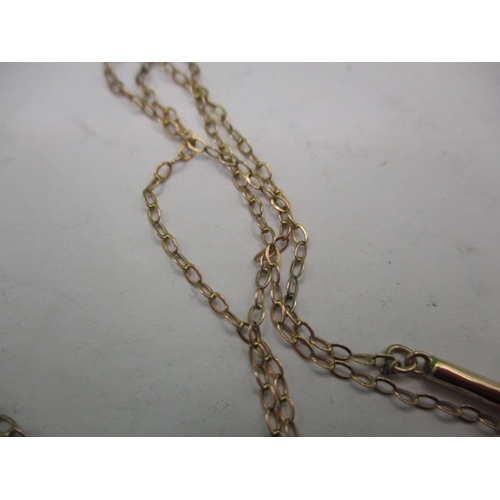 52 - A 9ct gold necklace chain with decorative yellow metal pendant, approx. gross weight 2.3g in pre-own... 