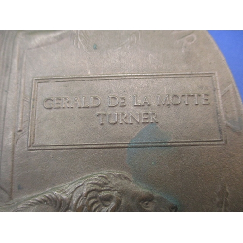 252 - A WWI memorial plaque to Henry John Payne and one other to Gerald De La Motte Turner